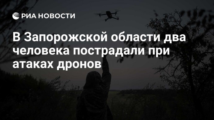 В Запорожской области два человека пострадали при атаках дронов