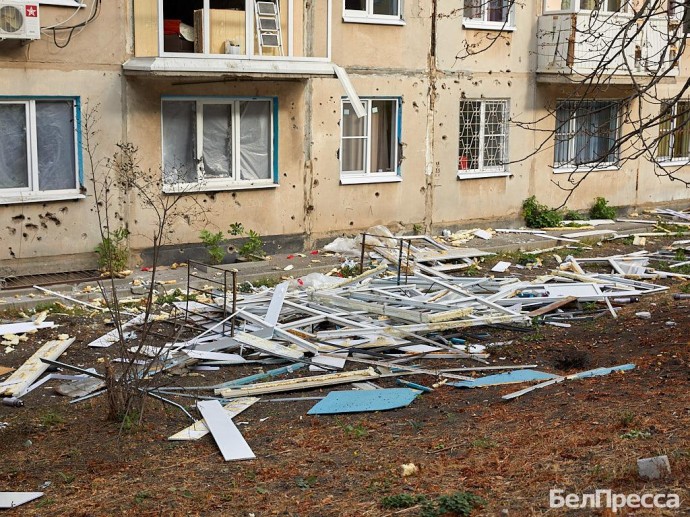 К восстановлению фасадов обстрелянных домов начали готовиться в Белгороде