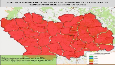 На всей территории Пензенской области прогнозируется 5 класс пожарной опасности