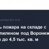 Площадь пожара на складе с пенопропиленом под Воронежем выросла до 4,5 тыс. кв. м