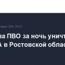 Средства ПВО за ночь уничтожили 37 БПЛА в Ростовской области