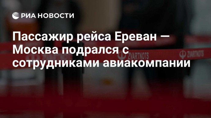 Пассажир рейса Ереван — Москва подрался с сотрудниками авиакомпании