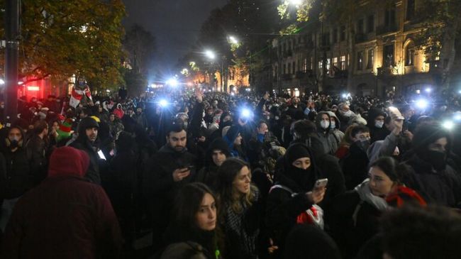 Протестный митинг в Тбилиси закончился