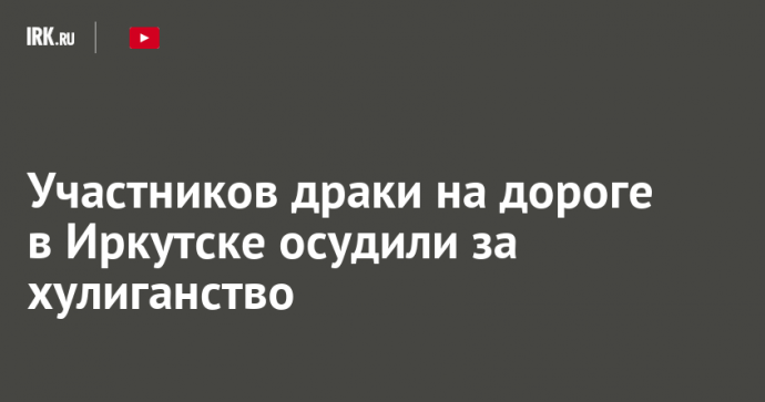 Участников драки на дороге в Иркутске осудили за хулиганство