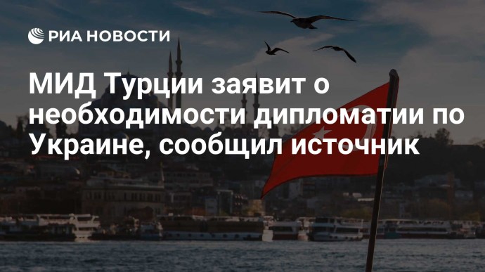 МИД Турции заявит о необходимости дипломатии по Украине, сообщил источник