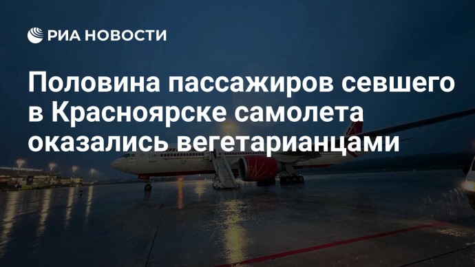 Половина пассажиров севшего в Красноярске самолета оказались вегетарианцами