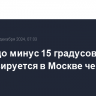 Мороз до минус 15 градусов прогнозируется в Москве через неделю