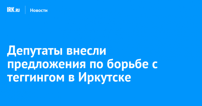 Депутаты внесли предложения по борьбе с теггингом в Иркутске