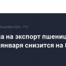 Пошлина на экспорт пшеницы из РФ с 13 января снизится на 8,9%