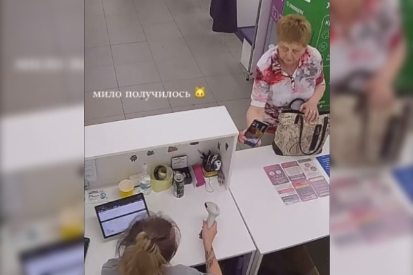 В Москве женщина в пункте выдачи вместо QR-кода показала фото кота