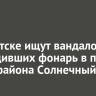 В Иркутске ищут вандалов, повредивших фонарь в парке микрорайона Солнечный