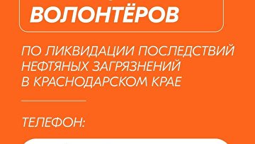 Единый штаб волонтеров по ликвидации нефтяных загрязнений организован в Витязево