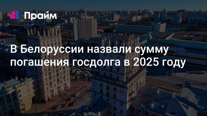 В Белоруссии назвали сумму погашения госдолга в 2025 году