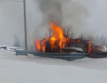 В Башкирии сгорел дом в посёлке Побоище