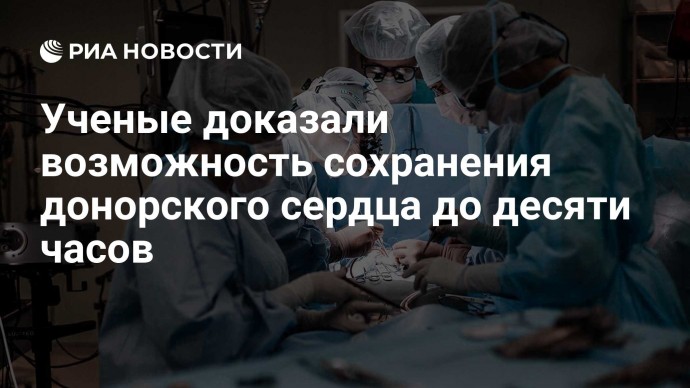 Ученые доказали возможность сохранения донорского сердца до десяти часов