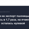 Пошлина на экспорт пшеницы снизилась в 1,7 раза, на ячмень и кукурузу осталась нулевой