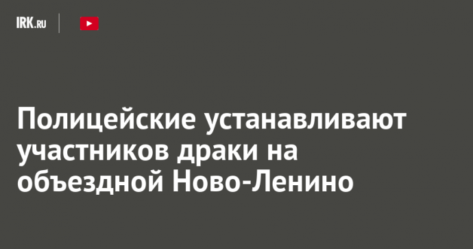 Полицейские устанавливают участников драки на объездной Ново-Ленино