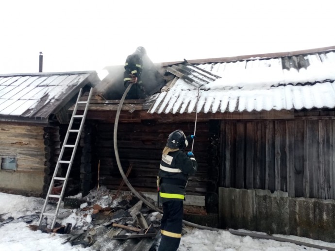 Пензенские спасатели помогли потушить пожар в селе Чаадаевка