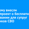 В Госдуму внесли законопроект о бесплатном образовании для супруг участников СВО