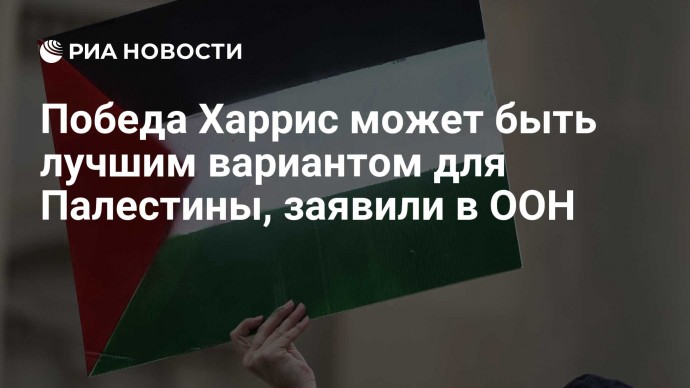 Победа Харрис может быть лучшим вариантом для Палестины, заявили в ООН