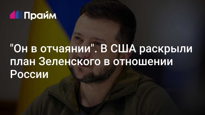 "Он в отчаянии". В США раскрыли план Зеленского в отношении России