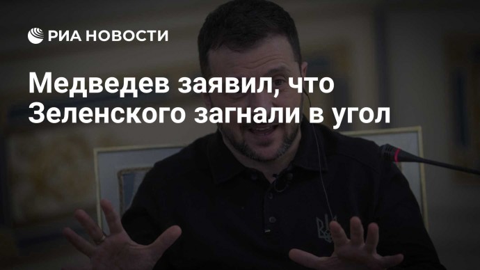 Медведев заявил, что Зеленского загнали в угол