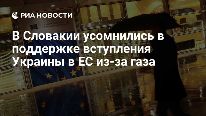 В Словакии усомнились в поддержке вступления Украины в ЕС из-за газа