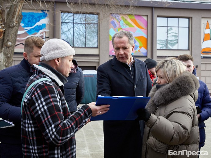 Губернатор проверил ход строительства «Креатив-тауна» в парке Ленина Белгорода