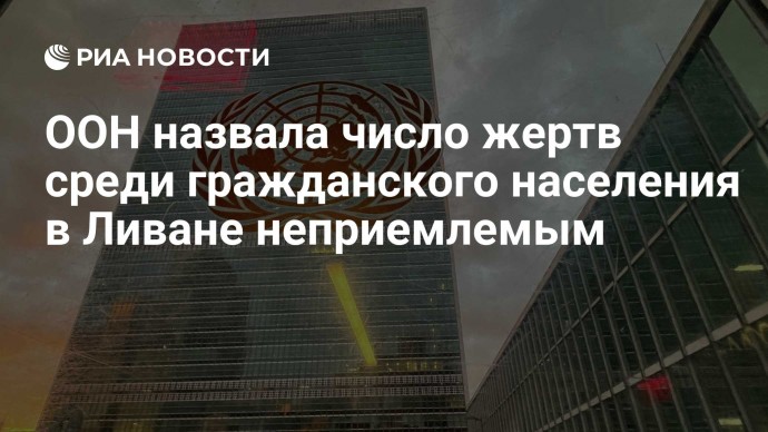 ООН назвала число жертв среди гражданского населения в Ливане неприемлемым