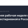 Последняя рабочая неделя в году будет шестидневной в России
