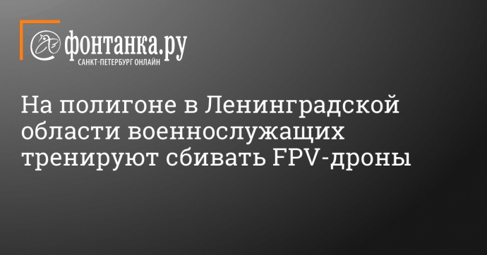 На полигоне в Ленинградской области военнослужащих тренируют сбивать FPV-дроны