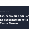 Лидеры G20 заявили о единогласной поддержке прекращения огня в секторе Газа и Ливане