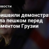 Зурабишвили демонстративно прошла пешком перед парламентом Грузии