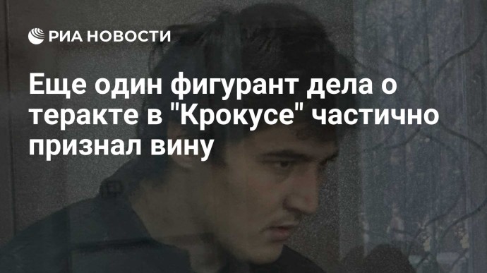 Еще один фигурант дела о теракте в "Крокусе" частично признал вину