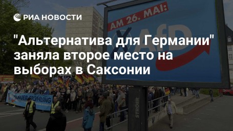 "Альтернатива для Германии" заняла второе место на выборах в Саксонии