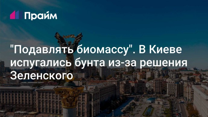 "Подавлять биомассу". В Киеве испугались бунта из-за решения Зеленского