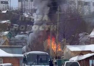 Пензенцы сообщают о серьезном пожаре в центре города