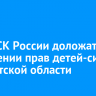 Главе СК России доложат о нарушении прав детей-сирот в Иркутской области