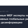 Опрошенные WEF эксперты назвали среди главных глобальных рисков погоду и дезинформацию