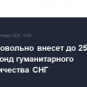РФ добровольно внесет до 250 млн руб. в фонд гуманитарного сотрудничества СНГ