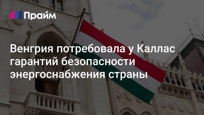 Венгрия потребовала у Каллас гарантий безопасности энергоснабжения страны