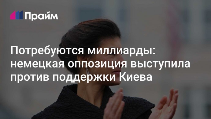 Потребуются миллиарды: немецкая оппозиция выступила против поддержки Киева