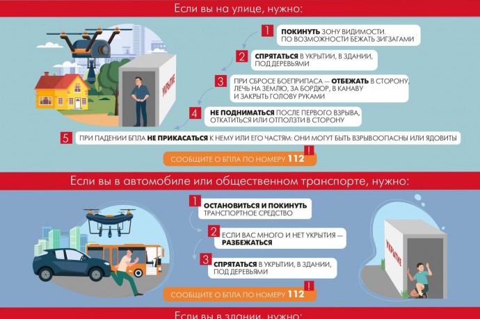 Укрыться и не прикасаться: что делать при атаке беспилотников