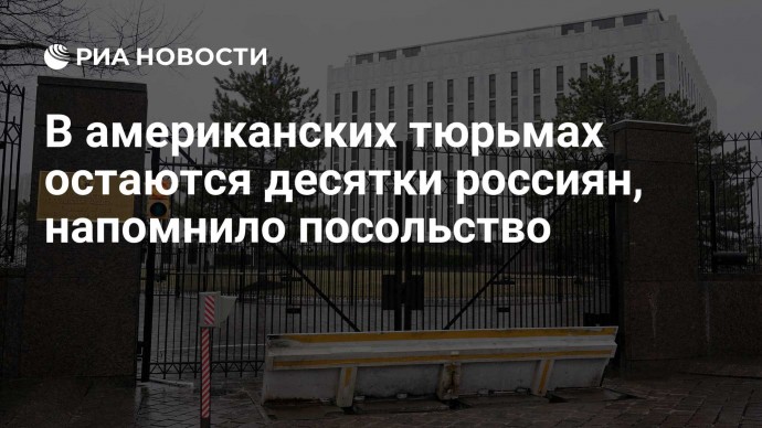 В американских тюрьмах остаются десятки россиян, напомнило посольство