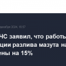 Глава МЧС заявил, что работы по ликвидации разлива мазута на Кубани выполнены на 15%