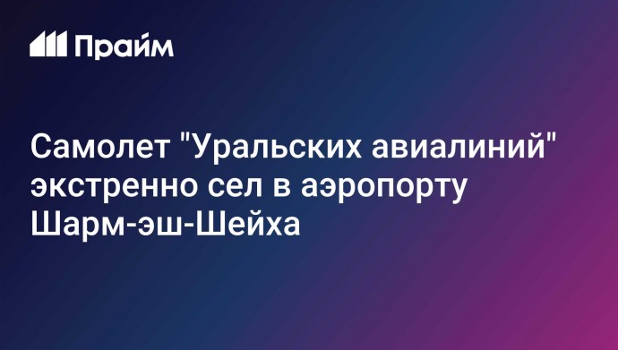 Самолет "Уральских авиалиний" экстренно сел в аэропорту Шарм-эш-Шейха