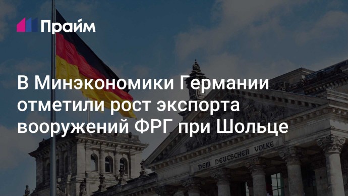 В Минэкономики Германии отметили рост экспорта вооружений ФРГ при Шольце