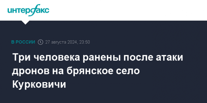 Три человека ранены после атаки дронов на брянское село Курковичи