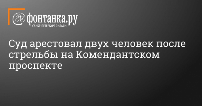 Суд арестовал двух человек после стрельбы на Комендантском проспекте