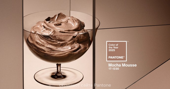 Шоколадный десерт: Pantone назвал главным цветом 2025 года оттенок Mocha Mousse